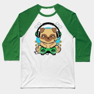 pug doggy gamer, game addicts Baseball T-Shirt